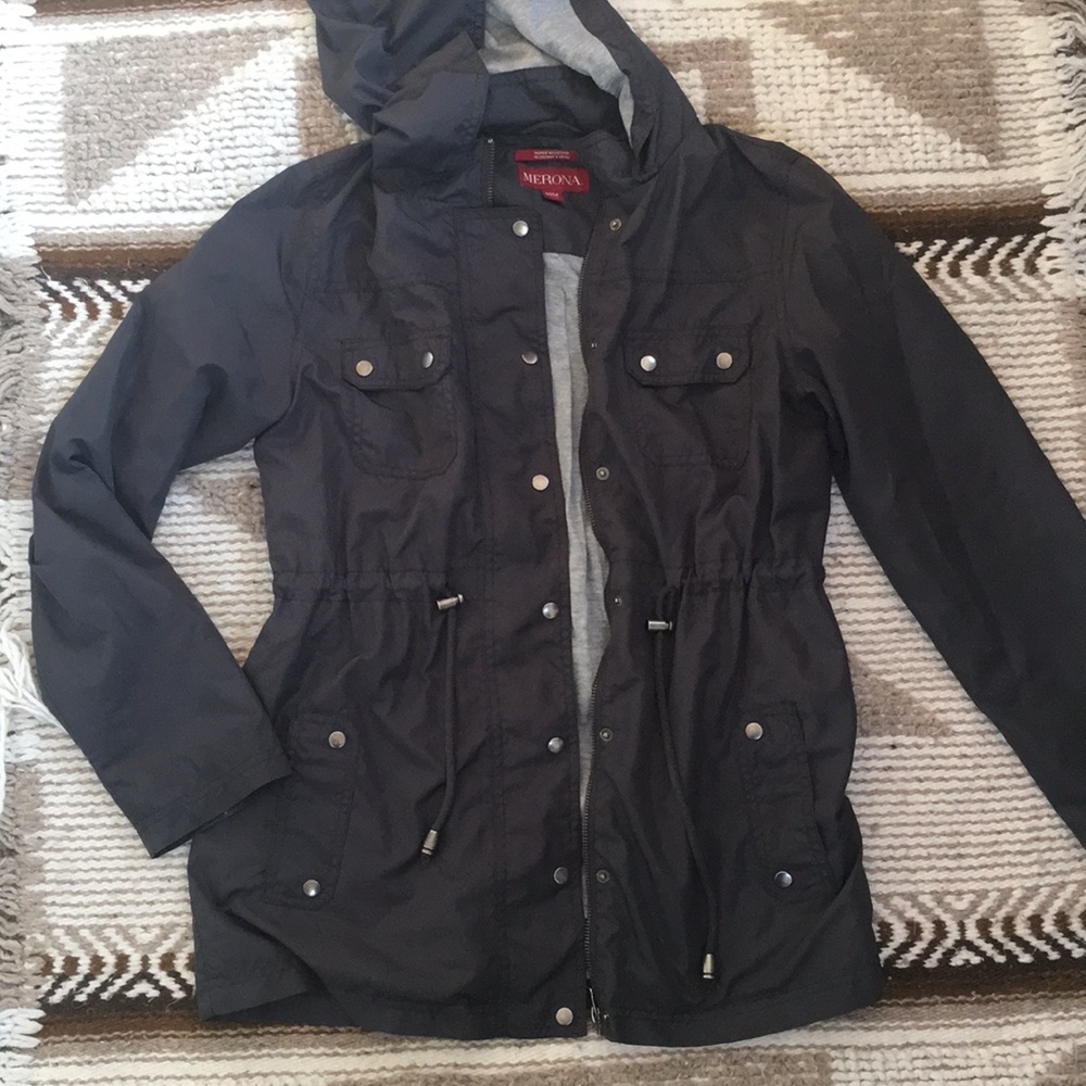 Merona Rain Jacket - Navy Blue - Medium